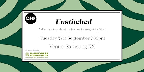 "UNSTITCHED" EXCLUSIVE DOCUMENTARY SCREENING - Fashion's Future