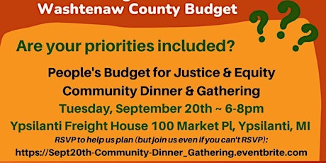 People's Budget for Justice & Equity Community Dinner & Gathering primary image