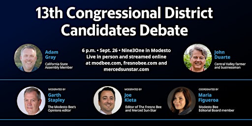 Live 13th Congressional District Candidates Debate