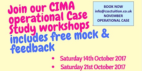 CIMA Operational Case Study Weekend - CSSC Tuition primary image