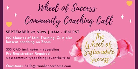 Wheel of Success Community Coaching Calls primary image