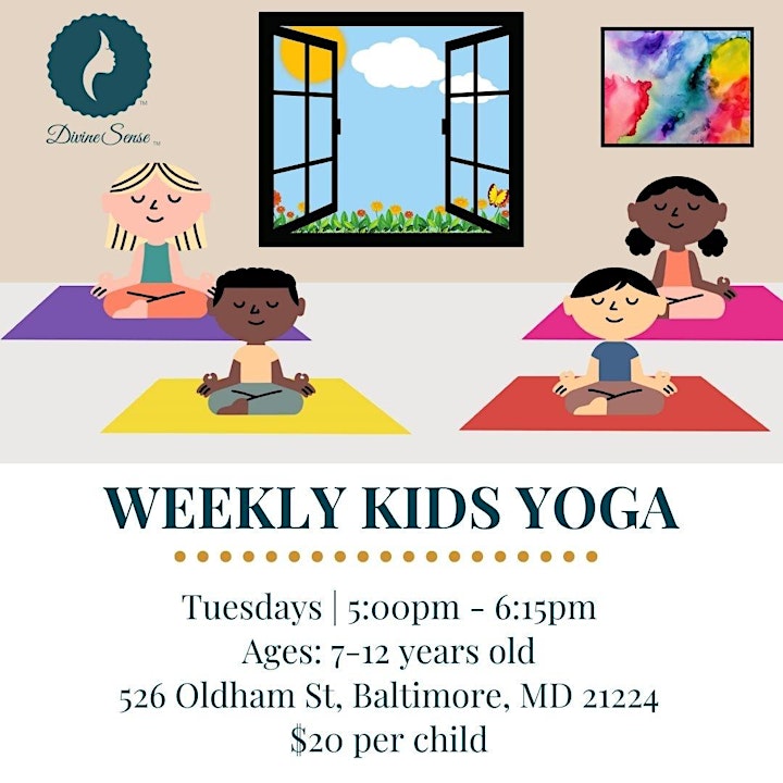 Kids Yoga Classes (ages 7-12) with DivineSense!! image
