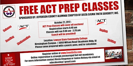 JCAC ACT Prep - Fall Study Session primary image