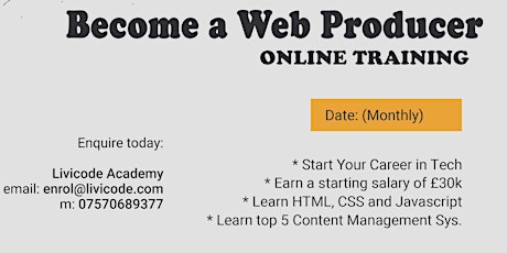 Web Producer Training - Career in Tech
