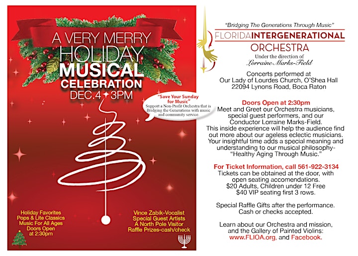 Florida Intergenerational Orchestra Presents “A Very Merry Holiday Concert” image