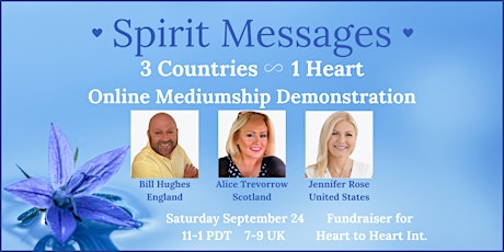 3 Countries ∞ 1 Heart Mediumship Fundraiser primary image