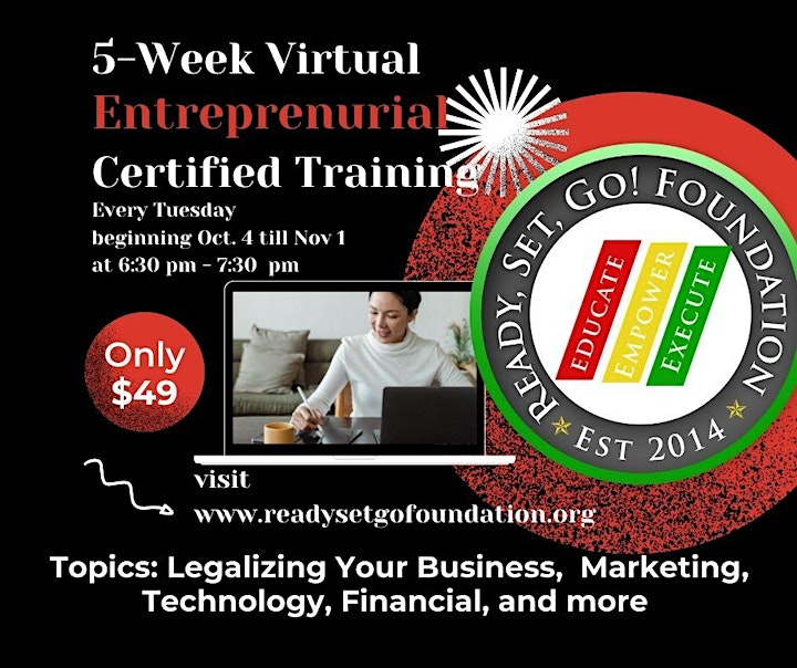 Entrepreneurial 5-Week Certified Training image