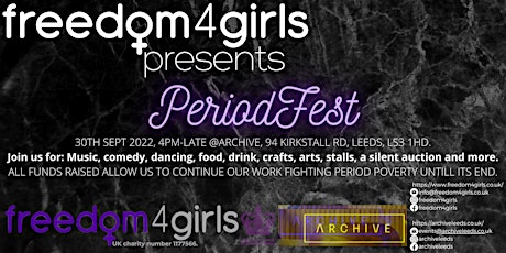Freedom4Girls Presents: Period Fest 2022