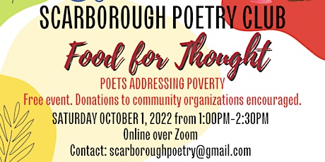 FOOD FOR THOUGHT: Poets Addressing Poverty
