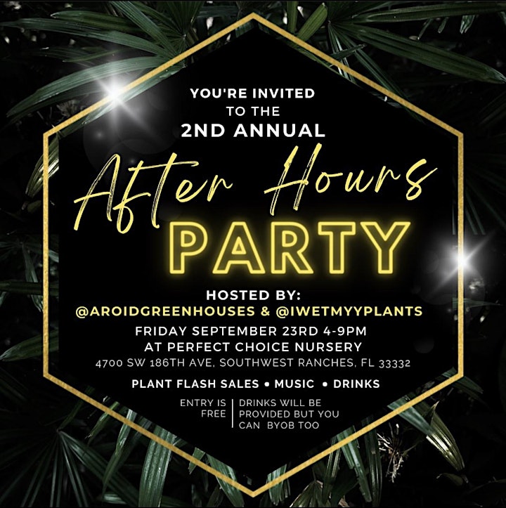 2nd Annual Aroid Greenhouses After Hours Party | Plant Sale image