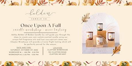 Once Upon A Fall: Candle Workshop + Wine Tasting