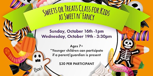 Sweets or Treats Class for Kids at Sweet n' Fancy
