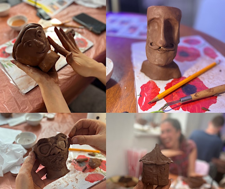 Clay and Coffee:  Make Your Own Pot Person 1pm  (Includes Tea and Coffee) image