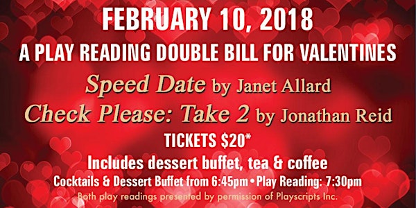 VOS Theatre Presents A Valentines Double Bill and Dessert Buffet