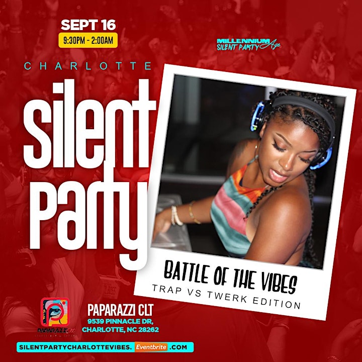 SILENT PARTY CHARLOTTE: "BATTLE OF THE VIBES" TRAP vs TWERK" EDITION image