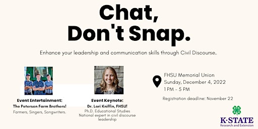Chat, Don't Snap: Leadership & Communication Skills through Civil Discourse