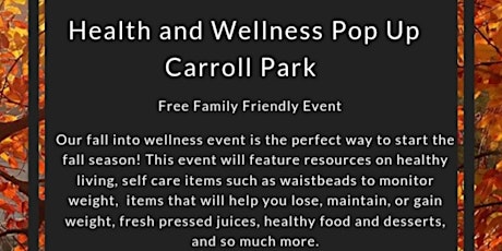Health And Wellness Pop Up primary image