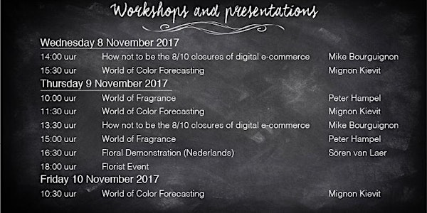 World of Flowers - workshops and presentations