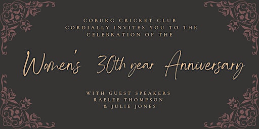 30 Year Celebration of Women's Cricket at Coburg Cricket Club