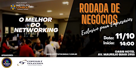 Imagem principal do evento RODADA de NEGÓCIOS - O MELHOR NETWORKING
