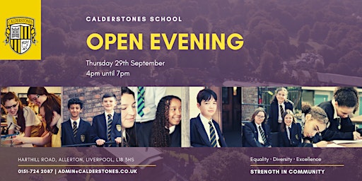 Open Evening 2022 @ Calderstones School