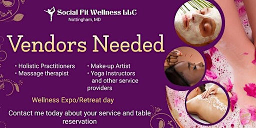Massage, Holistic, spa, beauty and personal care vendors wanted!!