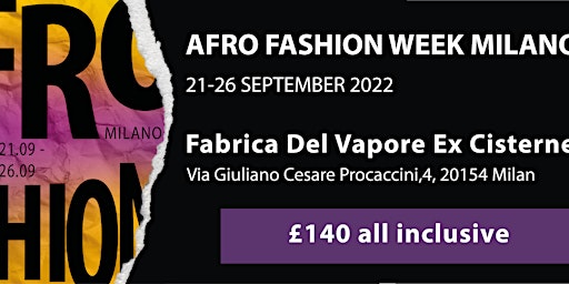 Afro Fashion Week Milan SEPTEMBER 2022