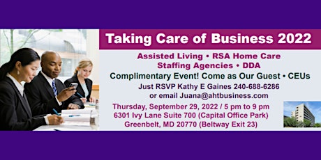 Taking Care of Business 2022- FREE EVENT