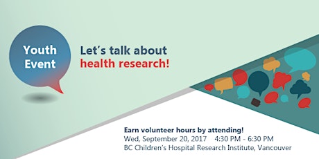 Youth Event: Let's talk about health research! primary image