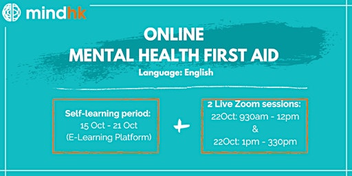MindHK: Online Mental Health First Aid Standard Course October 2022