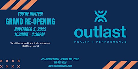 Outlast Health and Performance Grand Re-Opening - Sparks Location