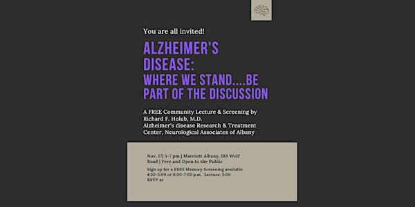 Alzheimer's disease: Where we stand. Be part of the discussion