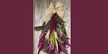 Fall Dried Flower Door Swag-Silver Lake Brewing Project