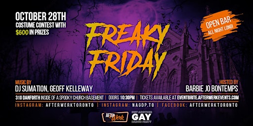 Freaky Friday Halloween Dance Party - OPEN BAR