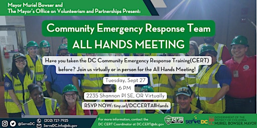 DC Community Emergency Response Team All Hands Meeting