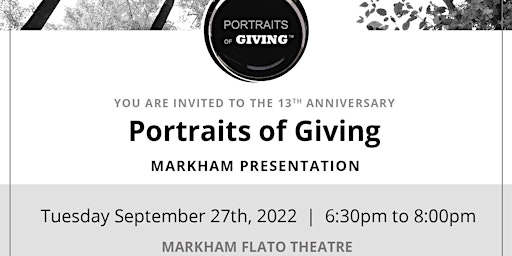 2022 Markham Portraits of Giving Celebration