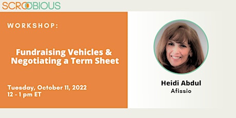 Fundraising Vehicles &  Negotiating a Term Sheet