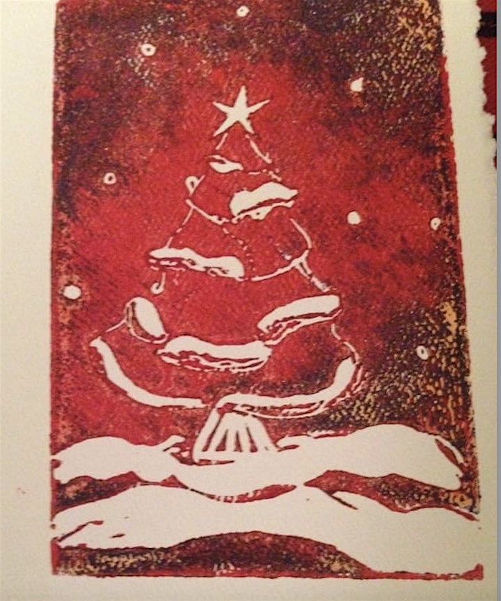 Cartes de Noël imprimées à la linogravure/Linocut printing Christmas Cards image