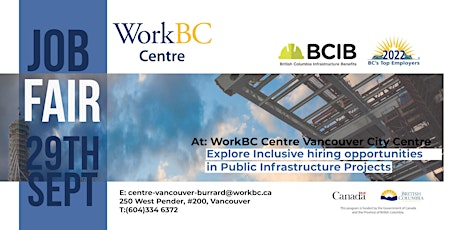 JOB FAIR - BCIB British Columbia Infrastructure Benefits