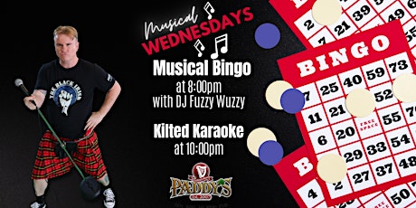 Imagem principal do evento Musical Wednesdays with Musical Bingo and Kilted Karaoke