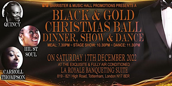 BLACK & GOLD CHRISTMAS BALL