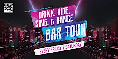 Primaire afbeelding van San Diego Drink, Ride, Sing, and Dance Bar Tour (4 bars included)