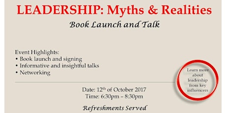 Book Launch and Leadership Talk primary image