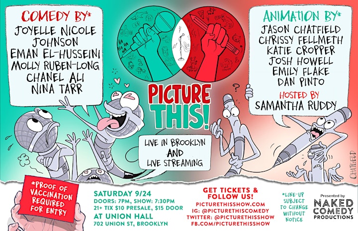 NEW YORK LIVESTREAM ONLY Picture This!: Live Animated Comedy image