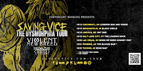 SAVING VICE with THIRST on THE DYSMORPHIA TOUR at The Edge