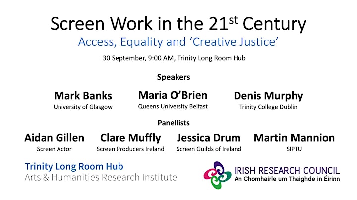 Screen Work in the 21st Century: Access, Equality, and ‘Creative Justice’ image