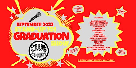 Stand-Up Comedy 101 Graduation Show at Club Comedy Seattle 9/27