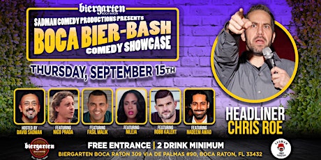 Boca Bier-Bash Comedy Showcase Starring Chris Roe, Happy Habibis  & Friends