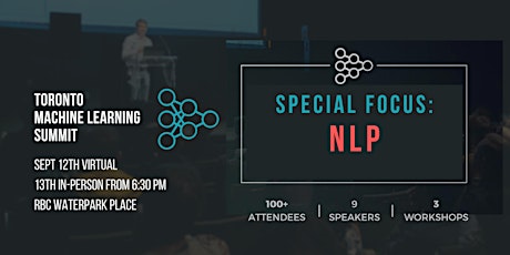 Imagen principal de TMLS Machine Learning Summit on NLP