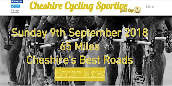 Cheshire Cycling Sportive Gold Cup 9th September 2018